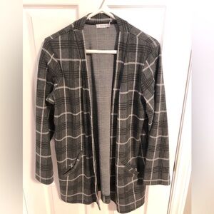 Grey Striped Coatigan